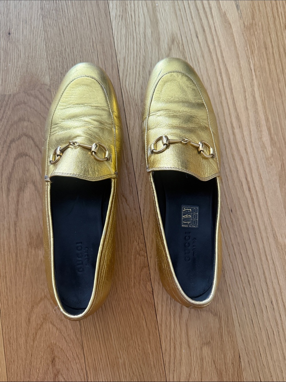 Gucci Princetown Loafer Gold Size 38 - Picture 3 of 4